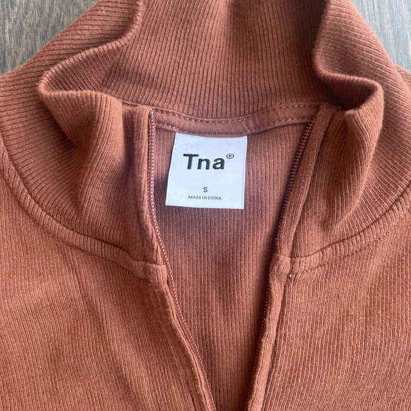 TNA Copper Zip-Up Jacket Size Small Cropped - Picture 3 of 6